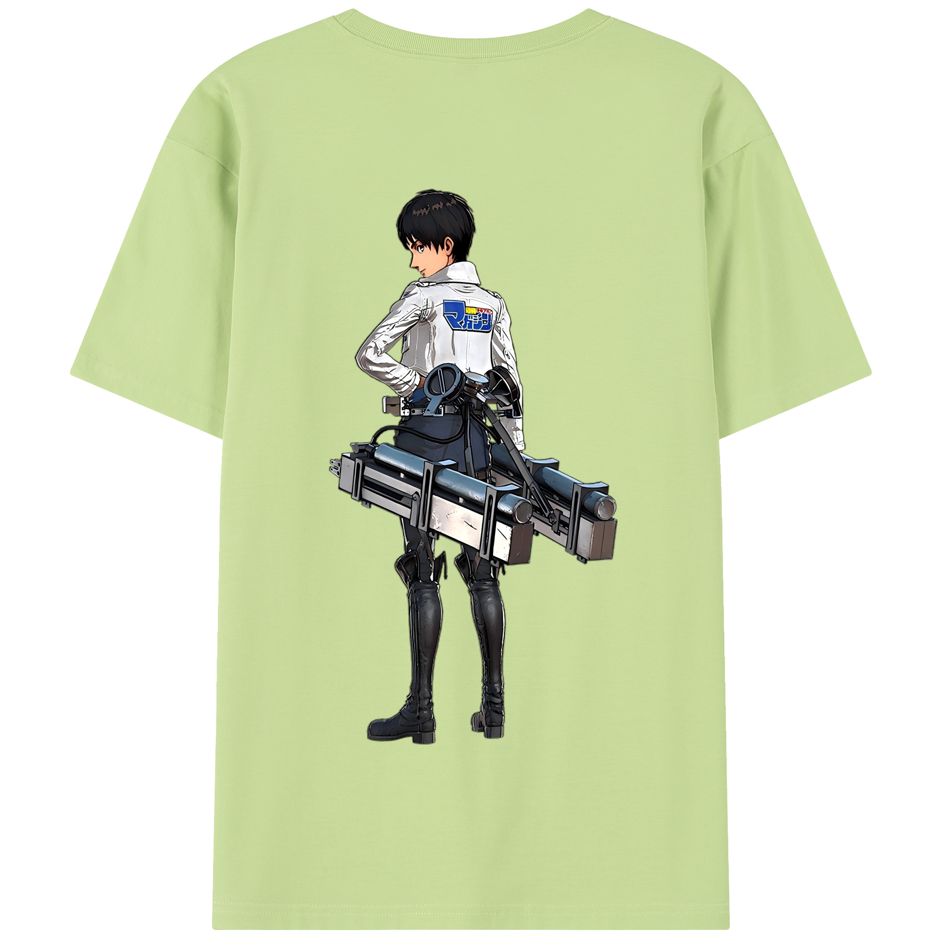 （画像用） 進撃の巨人 エレン･イェーガー Attack on Titan Eren Jäger 綿100％半袖Tシャツ（背面プリント）